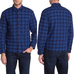 Thomas Dean Padded Plaid Shirt Jacket